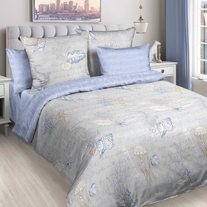 фото Постельное бельё дуэт лидертекс коралловый риф 145х215, 220х240, 70х70 2шт, бязь 120гр/м, 100% хлопок лидер текс