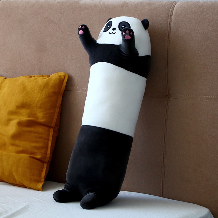 фото Мягкая игрушка-подушка «панда», 70 см, цвет чёрно-белый