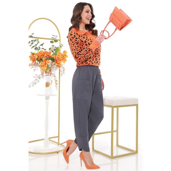 Брюки женские «Уникальная позиция», размер 48 
Брюки женские «Уникальная позиция», размер 48