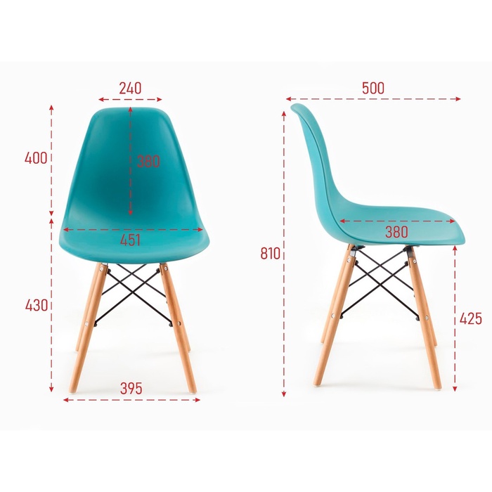 фото Стул "eames" hyh-a304 темно-зеленый клик мебель