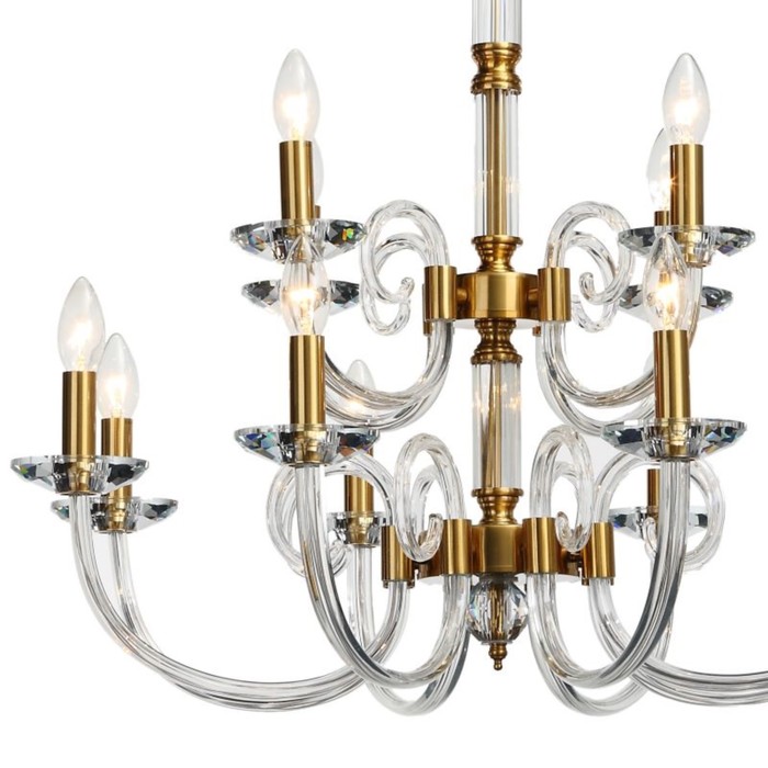 Люстра подвесная хрустальная Glass 12xE14 40Вт, размер 75x75x79-115 см, цвет бронза
Люстра подвесная хрустальная Glass 12xE14 40Вт, размер 75x75x79-115 см, цвет бронза