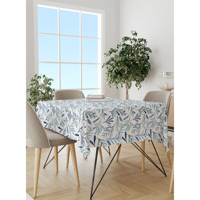 фото Скатерть «синяя листва», размер 145x250 см witerra