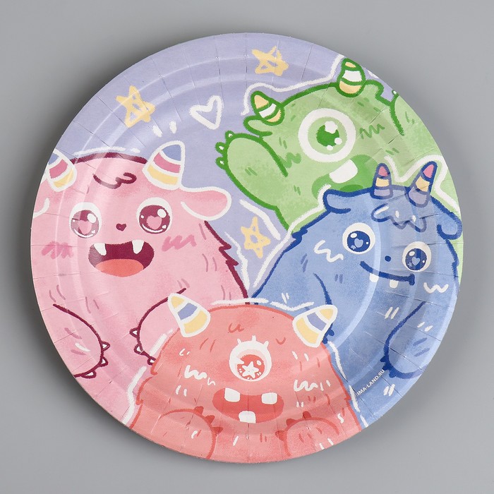 фото Тарелка бумажная «монстрики», 18 см страна карнавалия