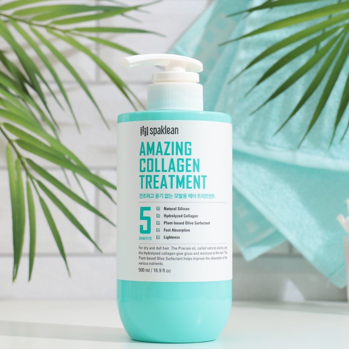 фото Бальзам для волос spaklean с коллагеном, 500 мл