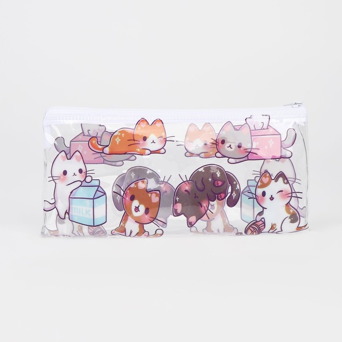 фото Косметичка-пенал на молнии, цвет прозрачный