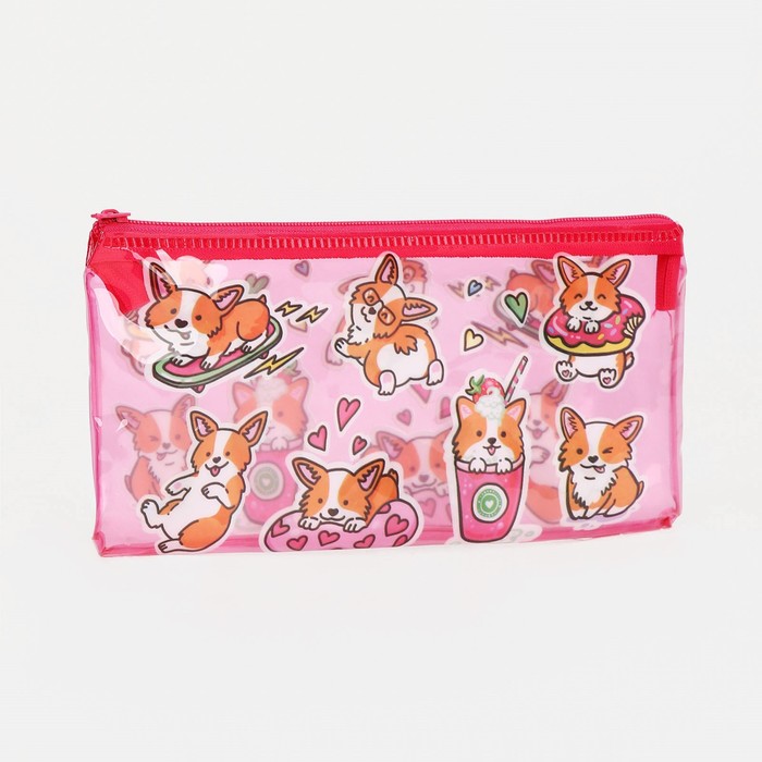 фото Косметичка на молнии, цвет розовый