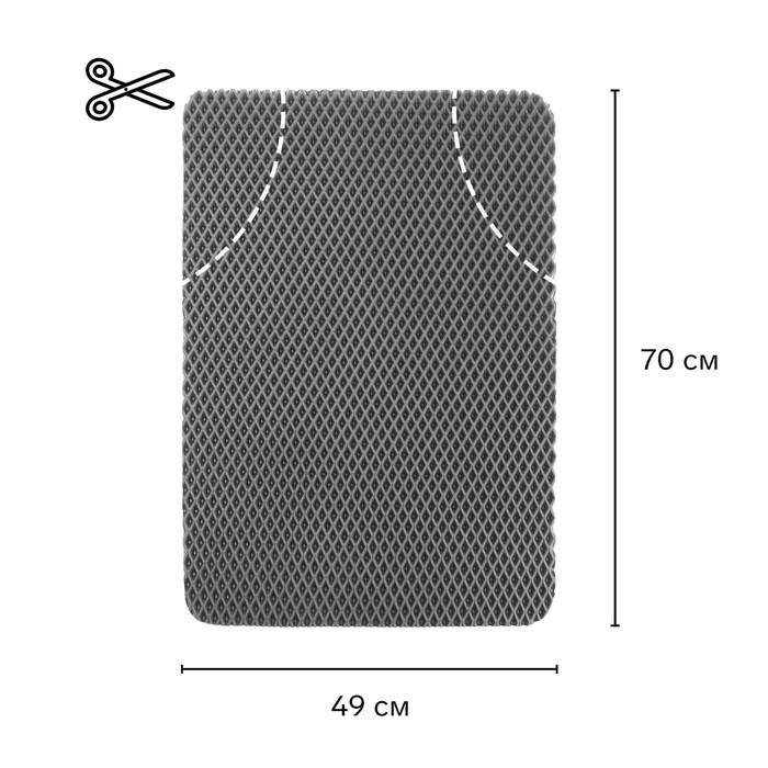 фото Eva-коврики автомобильные, универсальные, l (средний размер), без окантовки, серые, набор