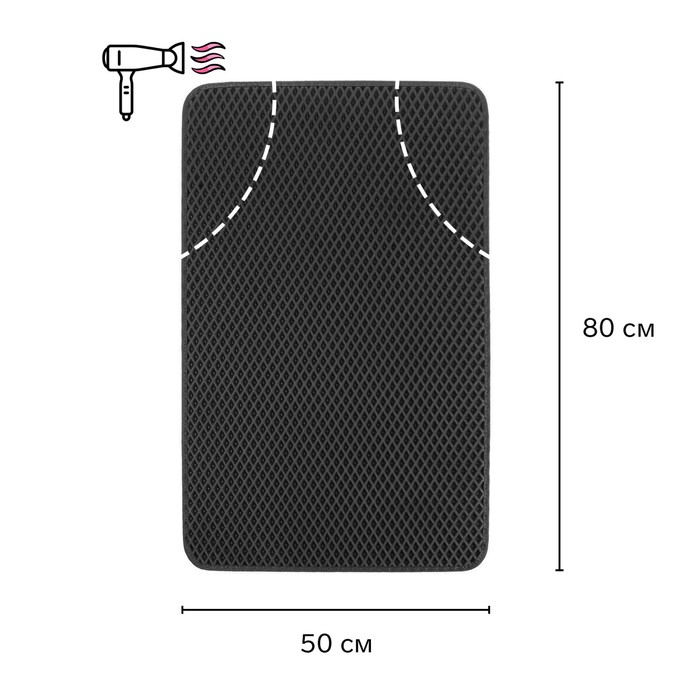 фото Eva-коврики автомобильные, универсальные, xl (джип, минивен), окантовка, черные, набор