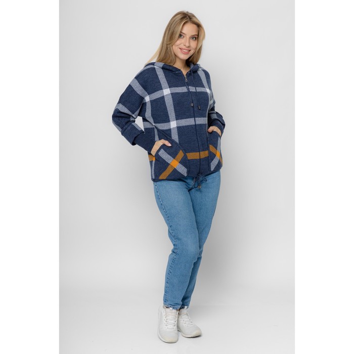 фото Жакет женский, размер 52, цвет джинс текстильная мануфактура
