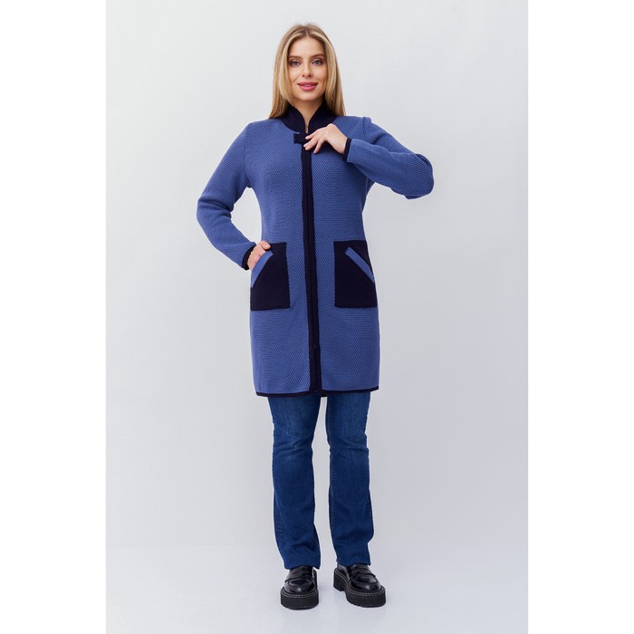 Кардиган женский, размер 48, цвет индиго-синий
Кардиган женский, размер 48, цвет индиго-синий