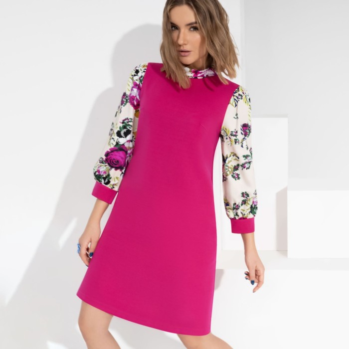 фото Платье женское charutti «модная революция. бьюти-фуксия», размер 54 charuttimoda