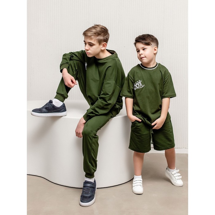 фото Футболка для мальчика, рост 110 см, цвет хаки batik