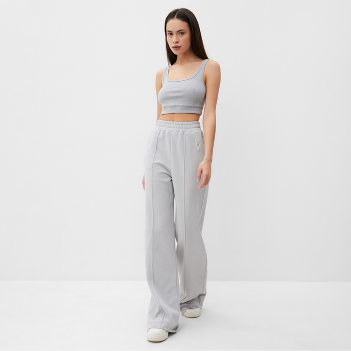 фото Топ женский укороченный mist old school размер 44, цвет серый