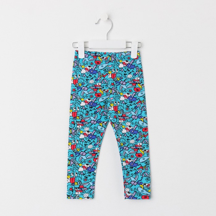 фото Леггинсы для девочки, цвет голубой, рост 116-122 см юниор текстиль