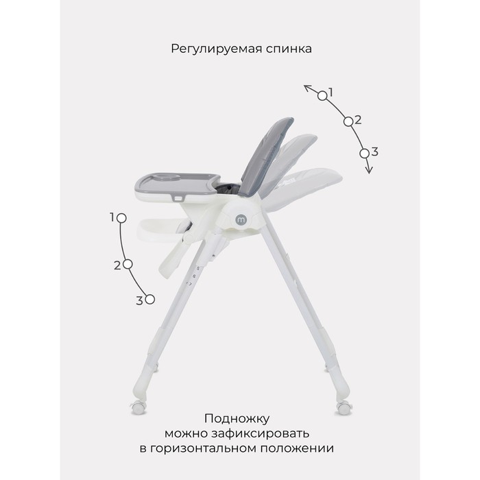 фото Стульчик для кормления mowbaby honey grey