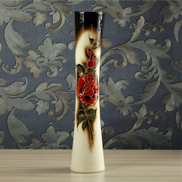 Ваза керамическая "Кубок", напольная, роза, разноцветная, 47 см
Ваза керамическая "Кубок", напольная, роза, разноцветная, 47 см