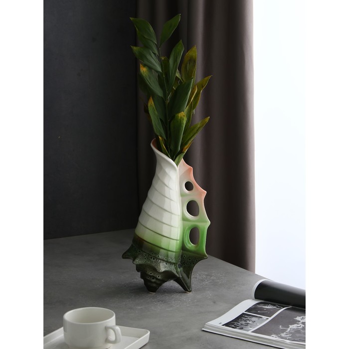 Ваза керамическая "Ракушка", настольная, цветная, 34 см
Ваза керамическая "Ракушка", настольная, цветная, 34 см