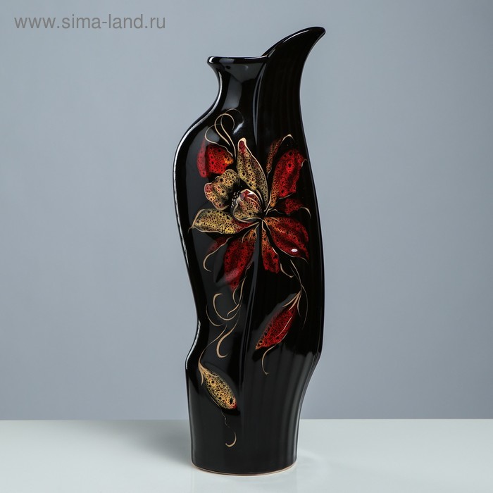 Ваза керамическая "Флора", напольная, чёрная, 47 см
Ваза керамическая "Флора", напольная, чёрная, 47 см