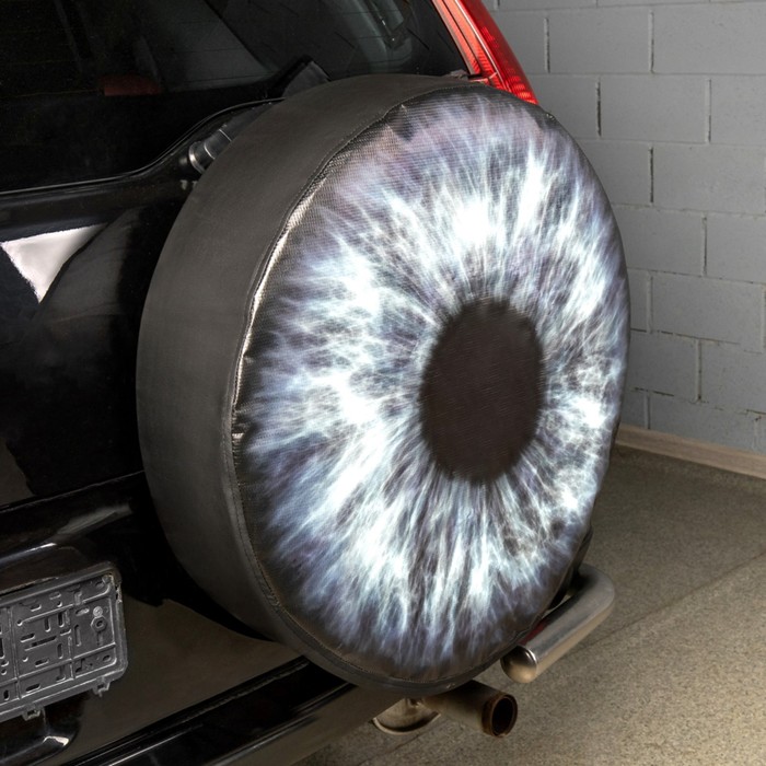 фото Чехол запасного колеса skyway «глаз», r16-17, диаметр 77 см, экокожа, полиэстер