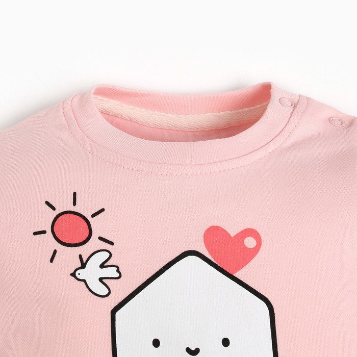 фото Лонгслив детский (2шт), цвет персик, рост 80 см bebi bum sib