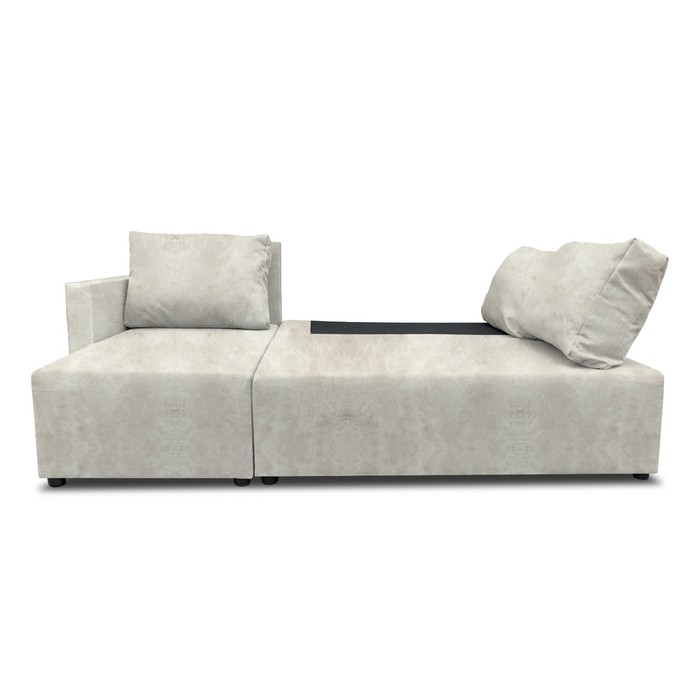 фото Угловой диван «алиса 3», еврокнижка, велюр dakota, цвет ivory