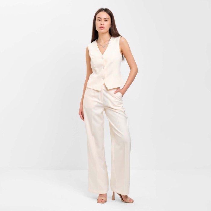 фото Жилет женский mist: classic collection р. 42, бежевый