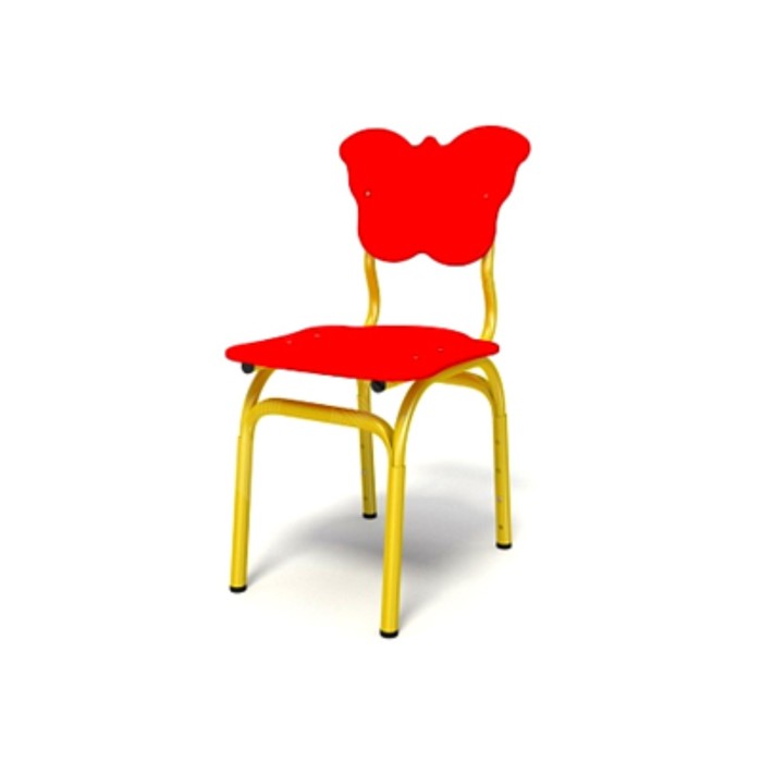 фото Стул регулируемый «бабочка», 410×340×680 мм, гр. 1-3, цвет красный / каркас жёлтый