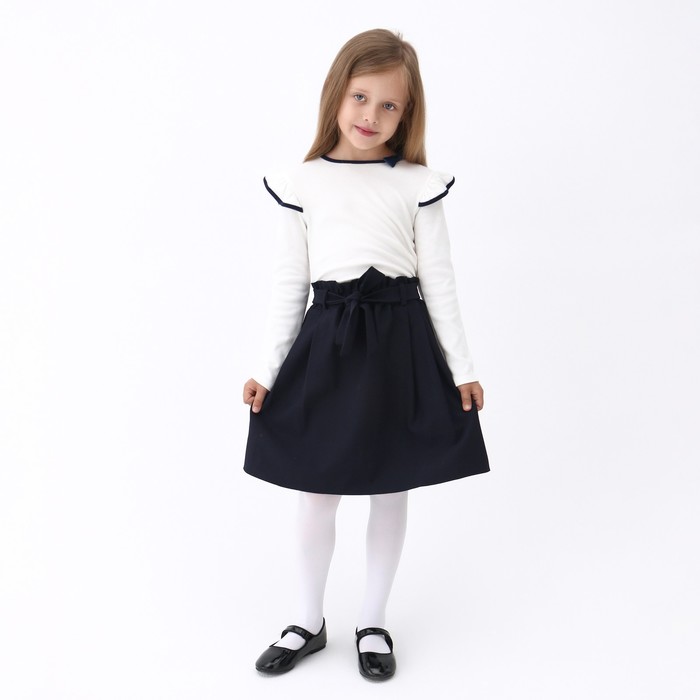 фото Юбка школьная для девочек, цвет тёмно-синий, рост 122 см modernfeci