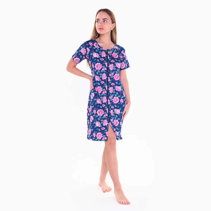 Халат женский, цвет тёмно-серый, размер 54
Халат женский, цвет тёмно-серый, размер 54