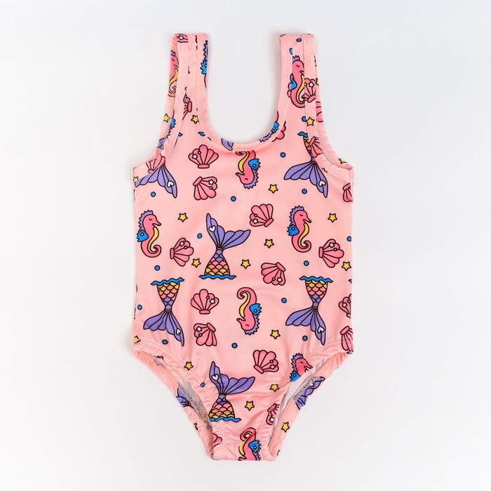 фото Купальник для девочки, цвет розовый, рост 128см let's go