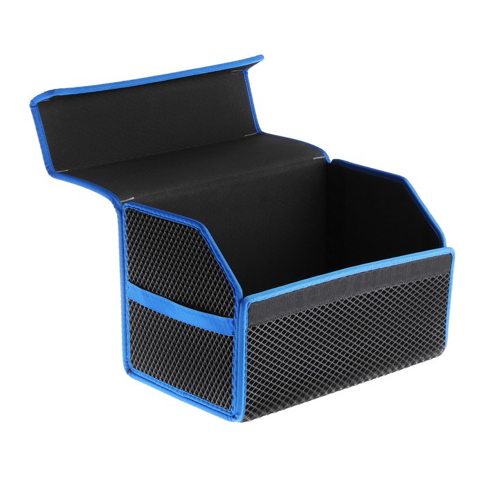 фото Органайзер кофр в багажник автомобиля, саквояж, eva-материал, 50 см, синий кант