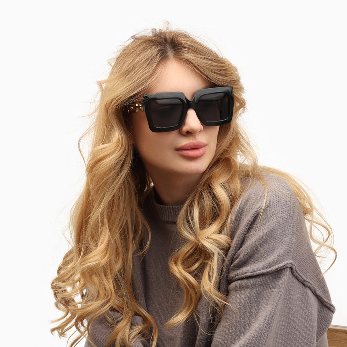 фото Очки солнцезащитные "onesun", uv 400, дужка 15 см, ширина 14.5 см, линза 4 х 5 см