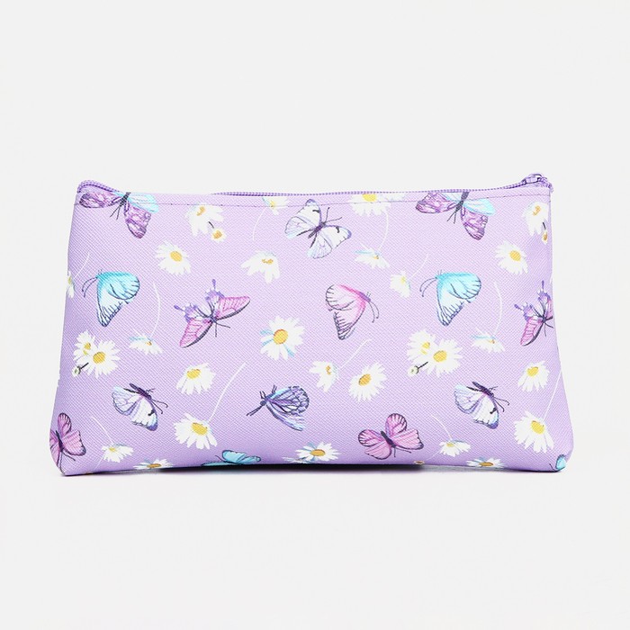 фото Косметичка на молнии, цвет сиреневый