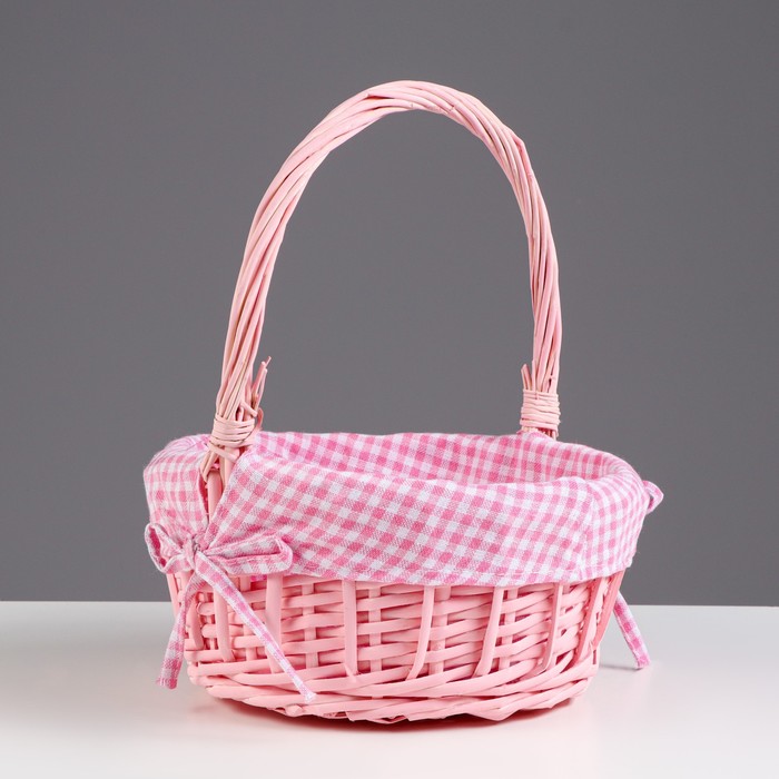 фото Корзина, 22 х 22 х 11 х 27 см, розовая