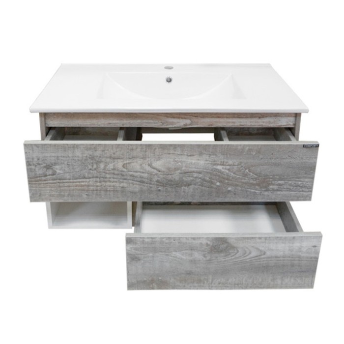 фото Тумба-умывальник comforty «турин-75м», дуб бежевый с раковиной 75e