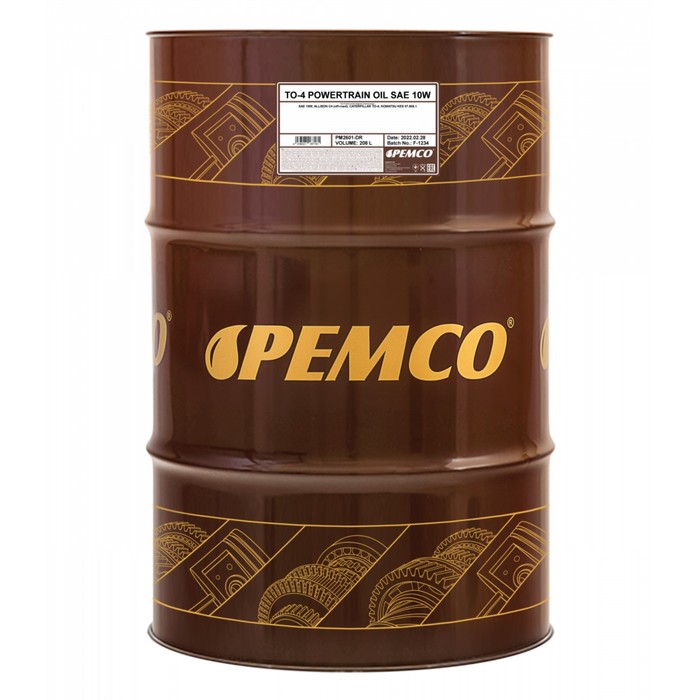 Масло трансмиссионно-гидравлическое PEMCO ТО-4 Powertrain Oil SAE 10W, минеральное, 208 л
Масло трансмиссионно-гидравлическое PEMCO ТО-4 Powertrain Oil SAE 10W, минеральное, 208 л