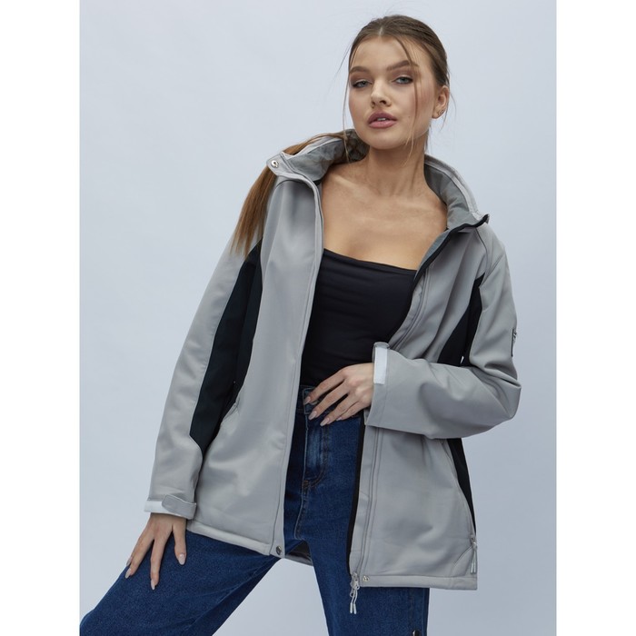 фото Ветровка женская, размер 58, цвет серый mtforce