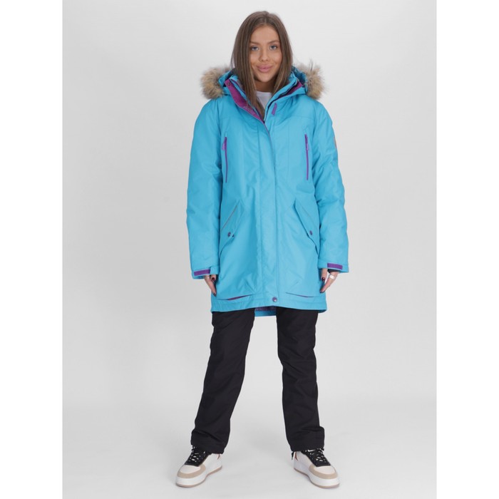 фото Парка женская зимняя, размер 56, цвет синий mtforce