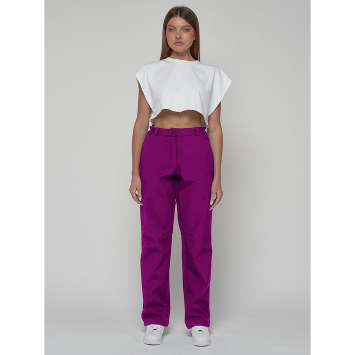 фото Брюки спортивные женские, размер 60, цвет тёмно-фиолетовый mtforce