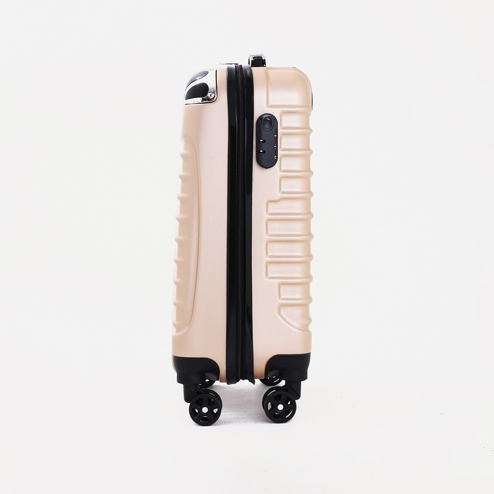фото Чемодан малый 20", отдел на молнии, кодовый замок, цвет бежевый