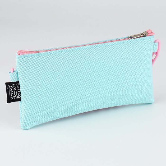 фото Пенал текстильный artfox study «мятная с цепью», 21х10 см