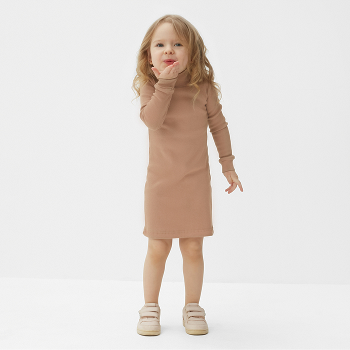 фото Платье для девочки minaku цвет бежевый, рост 110 см