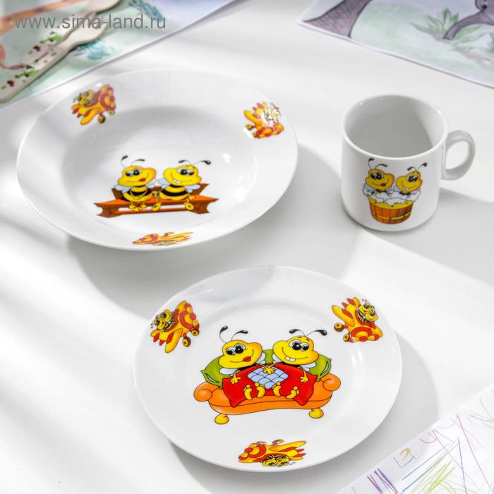 Набор посуды «Пчёлы», 3 предмета: кружка 200 мл, тарелка глубокая 230 мл, d=20 см, тарелка мелкая d=17 см
Набор посуды «Пчёлы», 3 предмета: кружка 200 мл, тарелка глубокая 230 мл, d=20 см, тарелка мелкая d=17 см