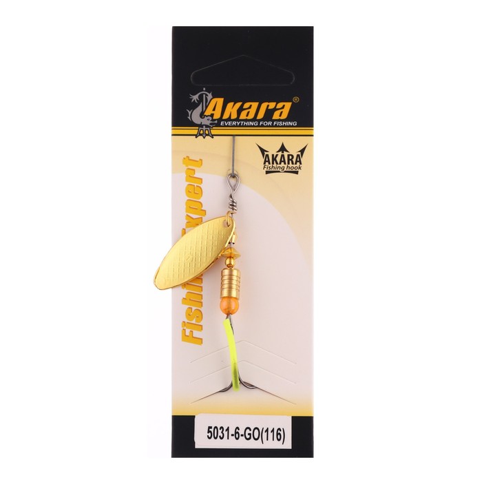 фото Блесна вращающаяся akara c-5031, 6 г, цвет go 116