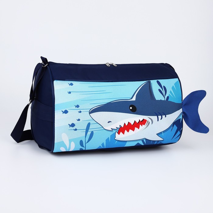 фото Сумка спортивная акула, 40х21х24см, цвет синий nazamok kids
