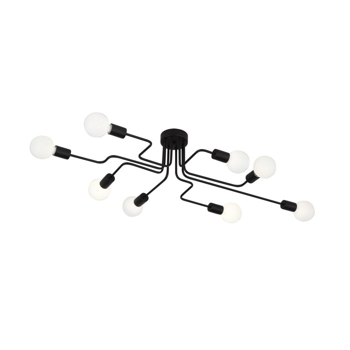 Люстра потолочная E27, 8x60W, 125x67x15 см, цвет чёрный
Люстра потолочная E27, 8x60W, 125x67x15 см, цвет чёрный