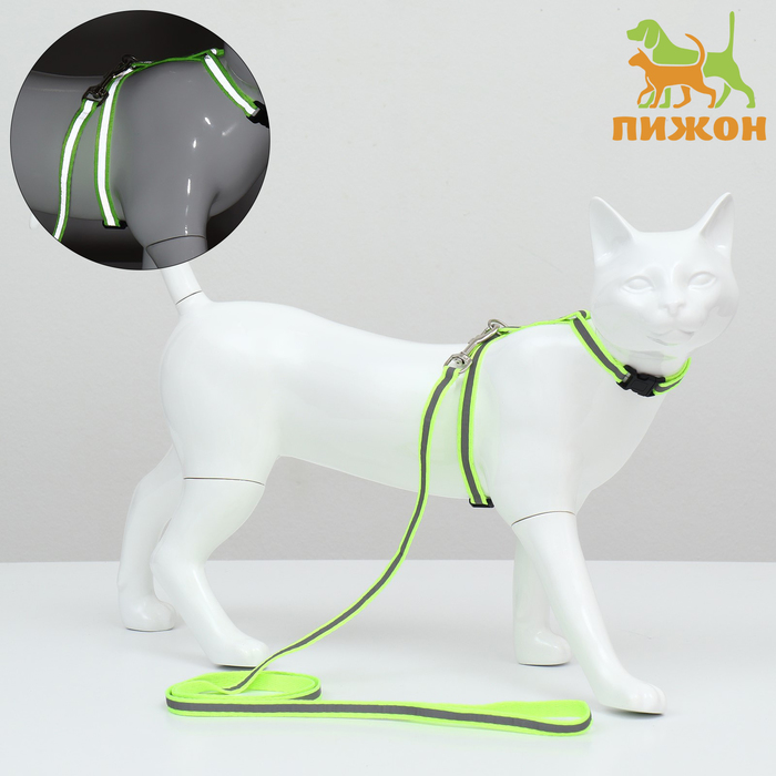 Комплект для кошек светоотражающий,ширина 1 см,шлейка 21-35 см,поводок 120 см, зелёный
Комплект для кошек светоотражающий,ширина 1 см,шлейка 21-35 см,поводок 120 см, зелёный