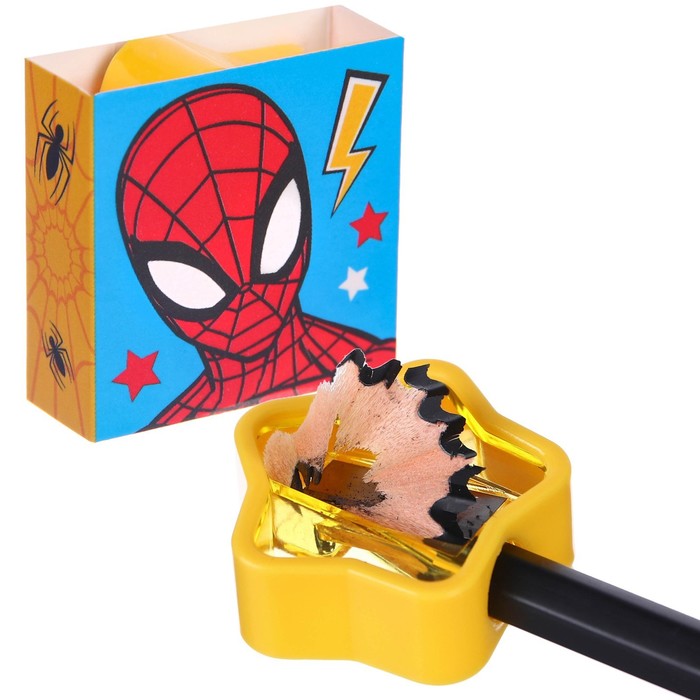 фото Точилка пластиковая с обечайкой, человек-паук marvel
