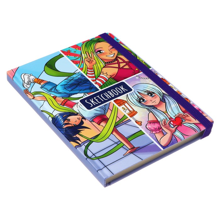 Скетчбук А5, 80 листов "Аниме", твёрдая обложка, выборочный лак, блок 70 г/м2 
Скетчбук А5, 80 листов "Аниме", твёрдая обложка, выборочный лак, блок 70 г/м2