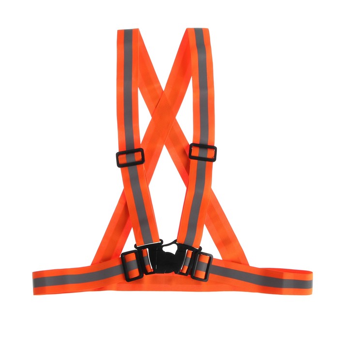 фото Жилет сигнальный, светоотражающий с регулируемым размером, оранжевый